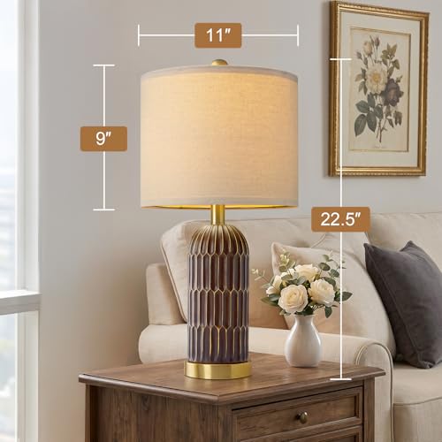 22.5" Bedside Table Lamps Set of 2 (2 Count)