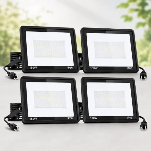 150W 4 Pack LED Flood Lights Outdoor (4 Count)