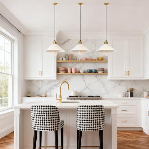 8.5" Industrial Vintage White Iron Cone Lamp Shade (6 Count)