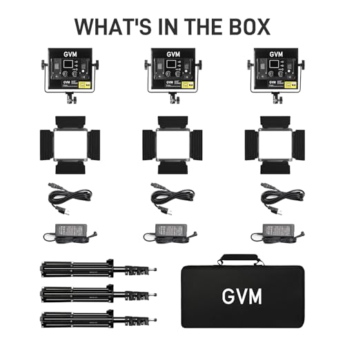 GVM RGB LED Video Light Kits (3 Count)