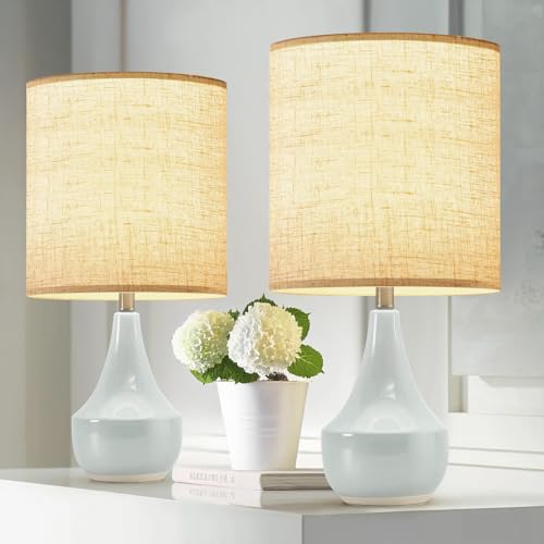 Beige Linen Tall Drum Lampshade