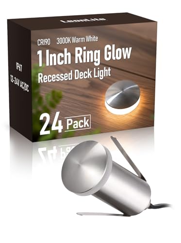24 Pack 3000K Recessed Low Voltage LED Deck Light (24 Count)