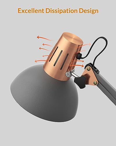 Metal Adjustable Desk Lamp with Clamp