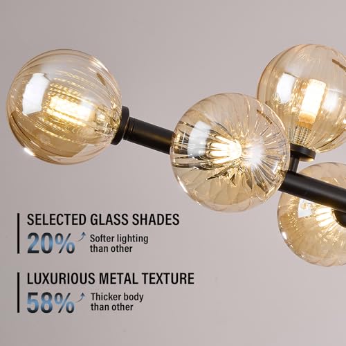 50 Inch Large Glass Globe Sputnik Chandelier
