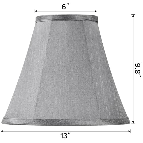 Grey Bell Lamp Shades (2 Count)