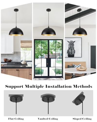 Black Pendant Lights Kitchen Island 2 Pack (2 Count)