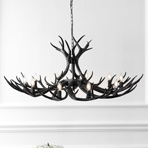 Eldora 10 Light Resin Antler Chandelier 49"