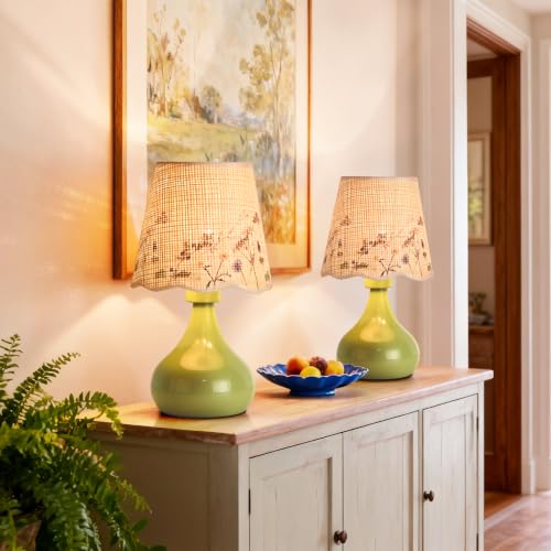 Green mall Bedside Cute Table Lamp for Bedroom