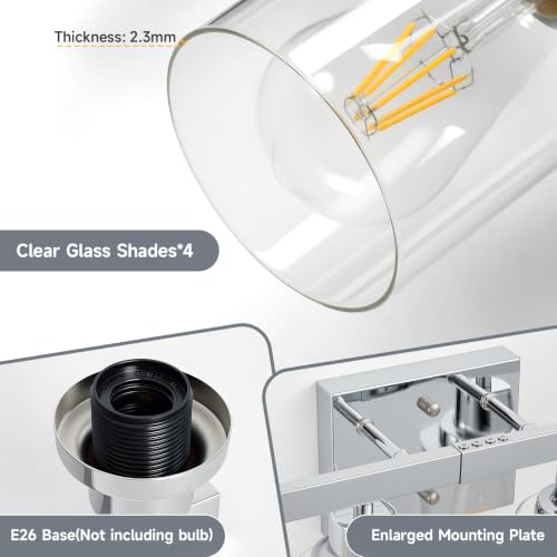 4 Light Chrome Vanity Lights