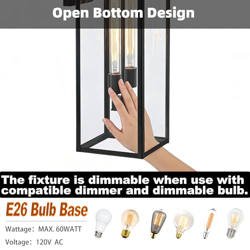 1 Pack 25in Extra Large Outdoor Wall Light 2