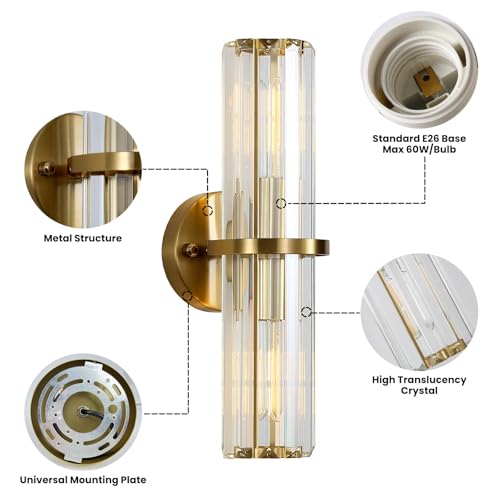 Crystal Wall Sconce Set of 2 (2 Count)