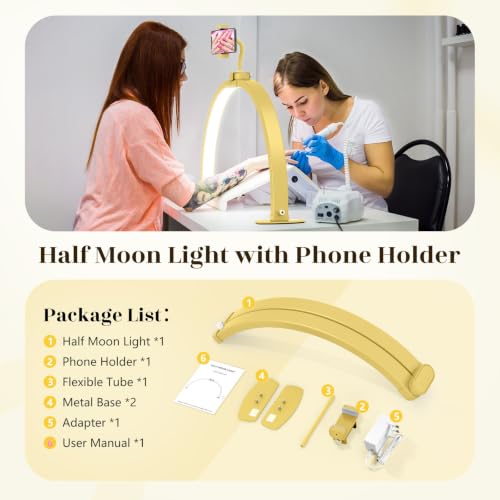 Half Moon Light for Nail Desk