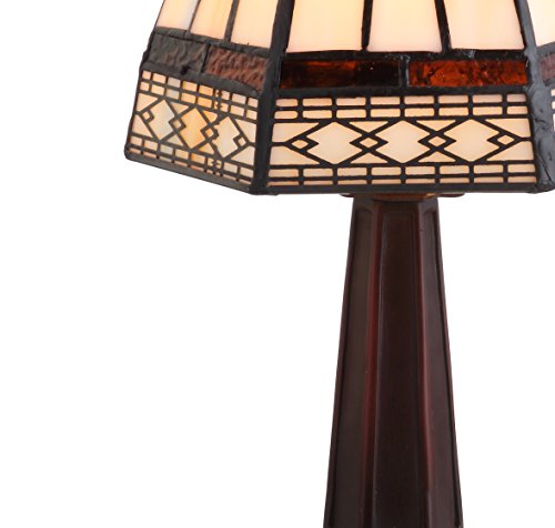 Carter Tiffany Style Stained Glass Table Lamp 12"