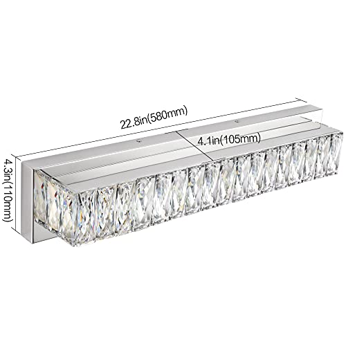 Crystal Bathroom Light Fixtures Over Mirror