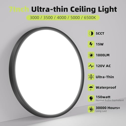 6PACK Flush Mount LED Ceiling Light Fixture