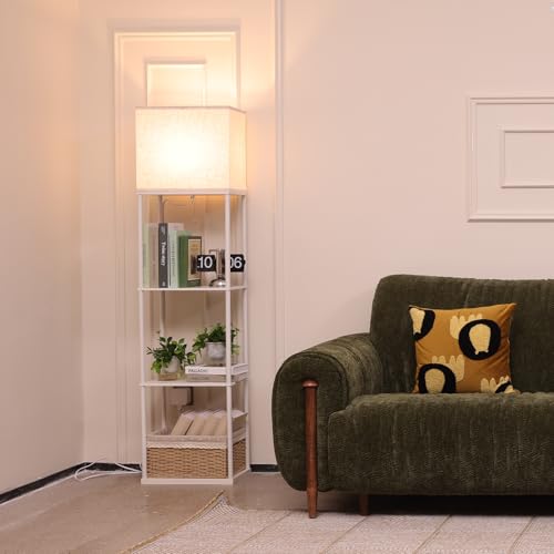 Floor Lamp with Shelves