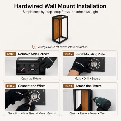 Dusk to Dawn Outdoor Wall Light (Walnut Brown)