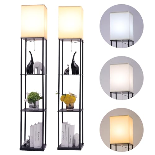 Floor Lamp with Shelves (2 Count)
