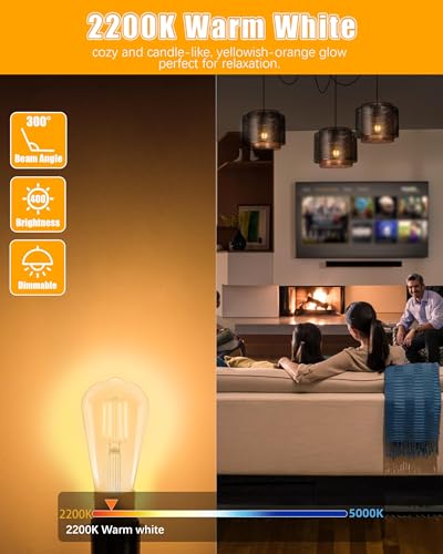 Dimmable Vintage E26 LED Light Bulb (16 Count)