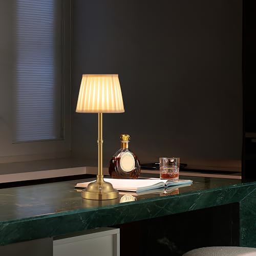 Gold Cordless Portable LED Table Lamp