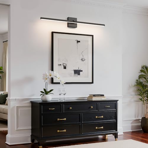Modern Bathroom Vanity Light 32 Inch Matte Black Dimmable 5CCT LED Vanity Light Bar for Bathroom Lighting Fixtures Over Mirror Cabinets Bedroom