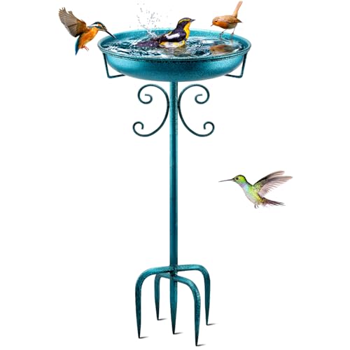 35In Metal Bird Bath for Outside