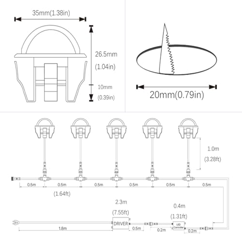 30PCS Low Voltage LED Deck Lighting Kit (30 Count)