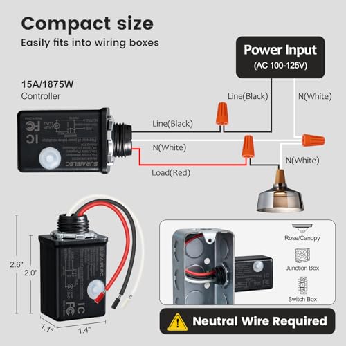 Wireless Light Switch and Receiver Kit