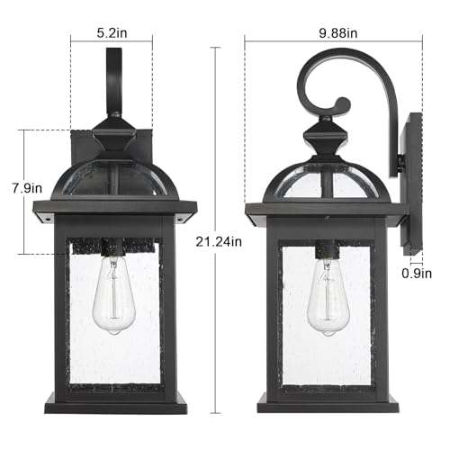 2pcs Outdoor Lights Fixtures Wall Mount (2 Count)