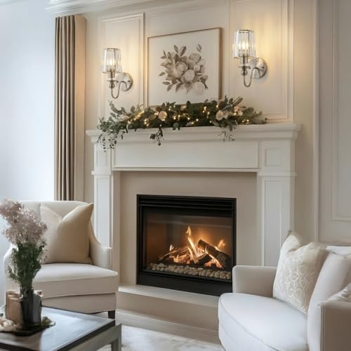 Hardwired Crystal Wall Sconces Set of 2 (2 Count)