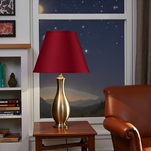 58904A Transitional Hardback Empire Shape UNO Construction Lamp Shade in Red