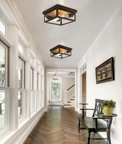 Motion Sensor Outdoor Ceiling Light with Remote