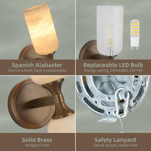 Alabaster Wall Sconce (2 Count)
