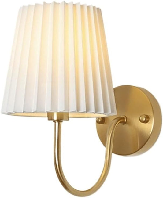 Japanese Wabi-sabi Style Fabric Wall Lamps with E14/E12 Base Three-Color Dimmable Iron Art Wall Sconces Vintage Rural Dressing Table Bedroom Bedside Dining Room Wall Light(Style 2)