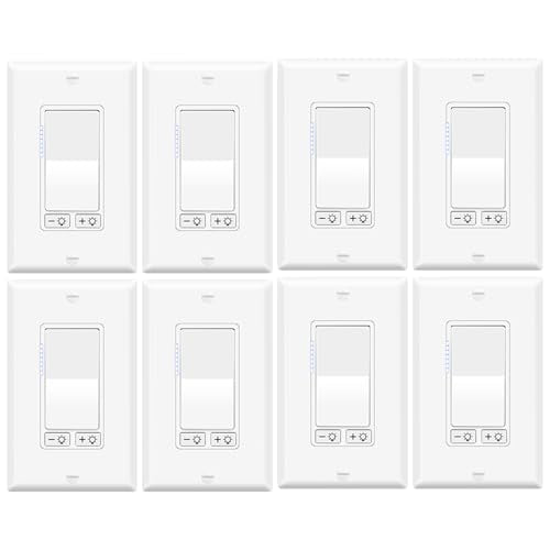8 Pack Dimmer Light Switch for Dimmable LED Light (8 Count)