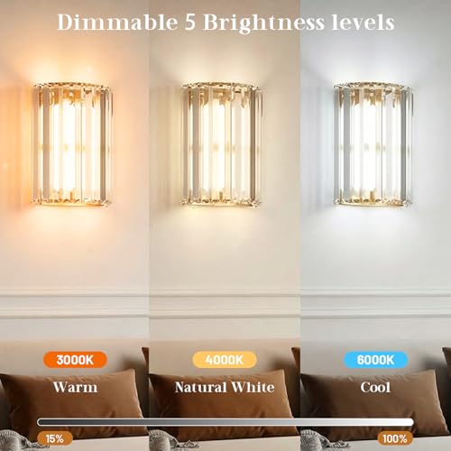 Gold Battery Operated Wall Sconces Set of Two