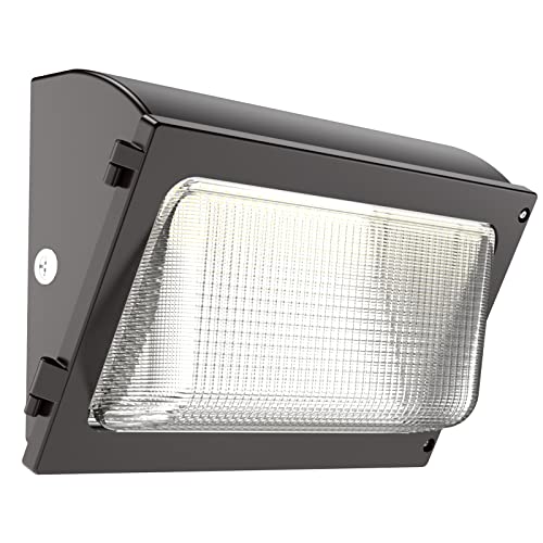 LED Wall Pack Light 120W with Dusk to Dawn Photocell and Glass Lens LED Security Flood Commercial and Industrial Outdoor LED Wall Lights Out Door for House Warehouses UL Listed