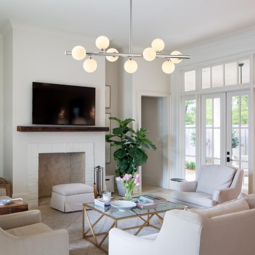 Mid Century Modern Glass Globe Sputnik Chandelier