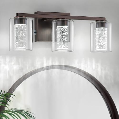 3 Light Bronze Vanity Light with 3 Color Modes (3 Count)