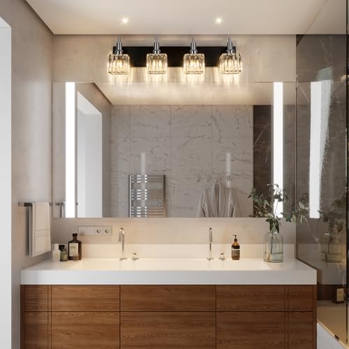 Black Chrome Bathroom Vanity Lights