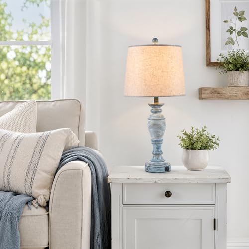 Farmhouse Table Lamps for Living Room (2 Count)