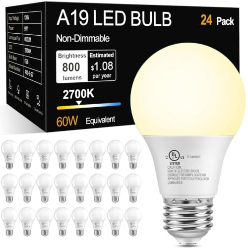 A19 LED Light Bulbs (24 Count)