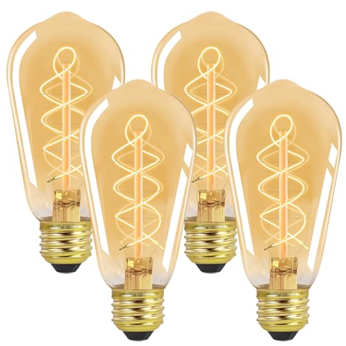 E26 LED Vintage Edison Light Bulbs 40 Watt (4 Count)