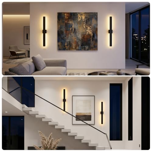 2 Pack 39.3 inch Modern LED Outdoor Wall Light