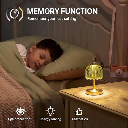 Set of 2 Tulip Table Lamp with 5200mAh Battery & Touch Control (2 Count)