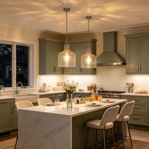 15" Oversized Large Hammered Glass Pendant Lights Kitchen Island Lighting