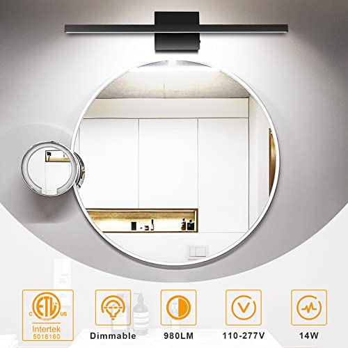39.4 inch Black Bathroom Vanity Light