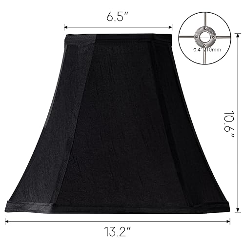 GO&S0 Medium Bell Lamp Shades Black (2 Count)