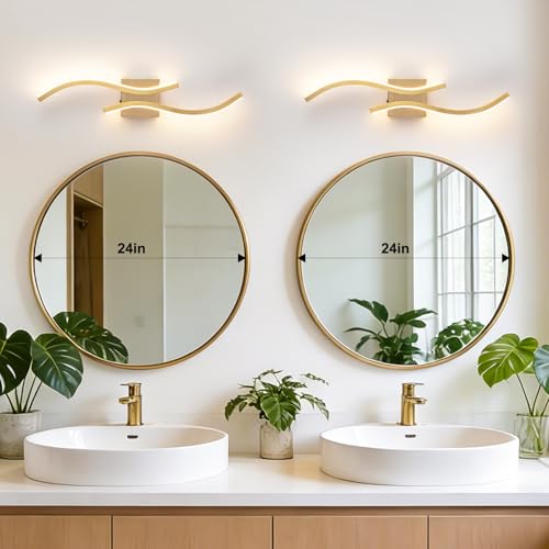 Gold Modern Wall Sconce Set of Two
