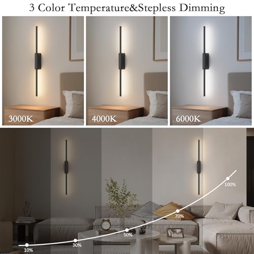 23.6In Battery Operated Wall Sconces Set of Two (2 Count)